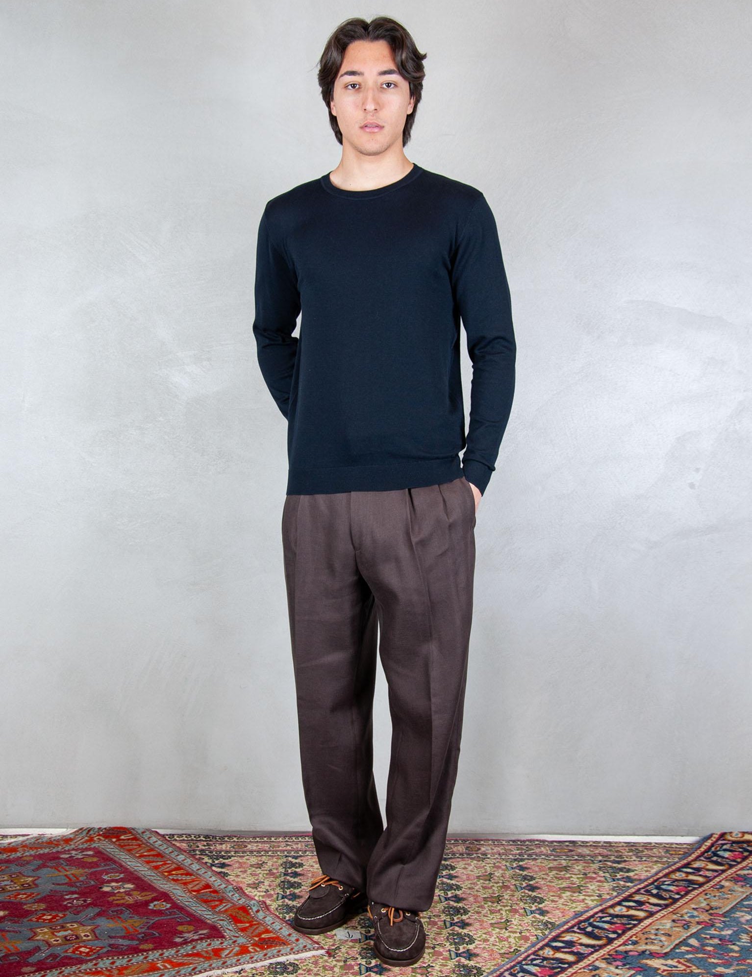 >Girocollo ME3184 BLUE NAVY Seinse 