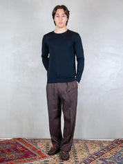 Seinse Maglia <BR/>Girocollo ME3184 BLUE NAVY Seinse 