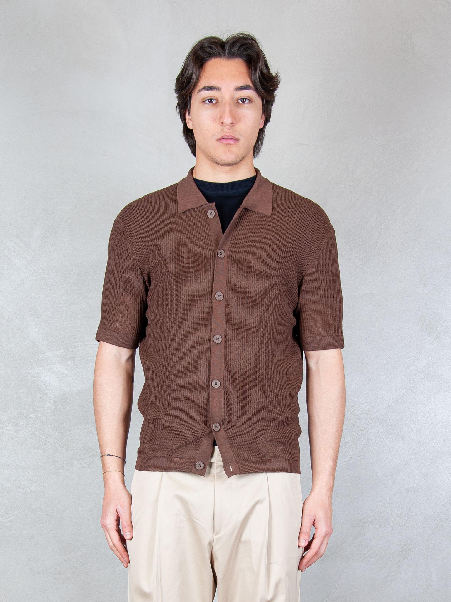 Seinse Maglia Camicia Traforata ME3204 MOKA Seinse 