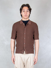 Seinse Maglia <BR/>Camicia Traforata ME3204 MOKA Seinse 