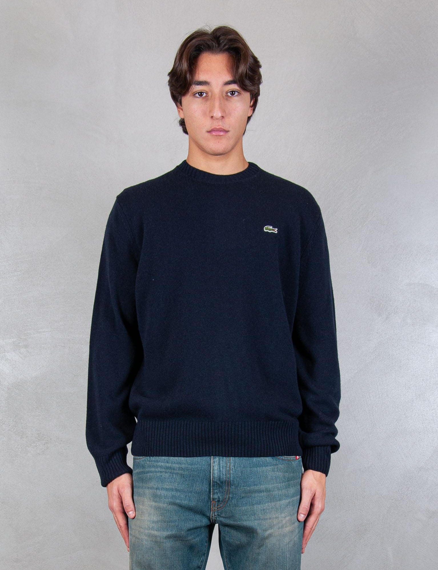 Maglia girocollo in lana cardata AH2916 166 Lacoste 