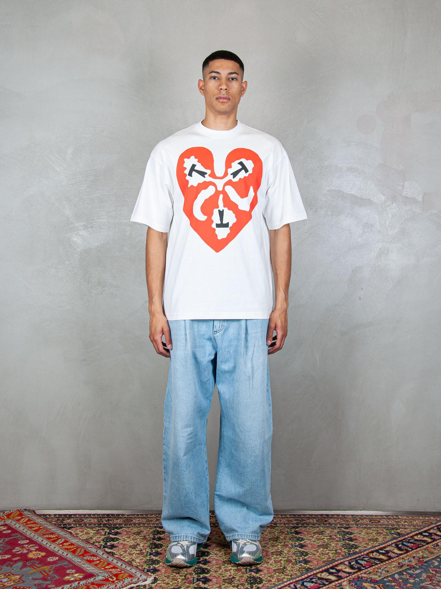 TTT T-Shirt Heart tee 13TS010 WHITE TTT 
