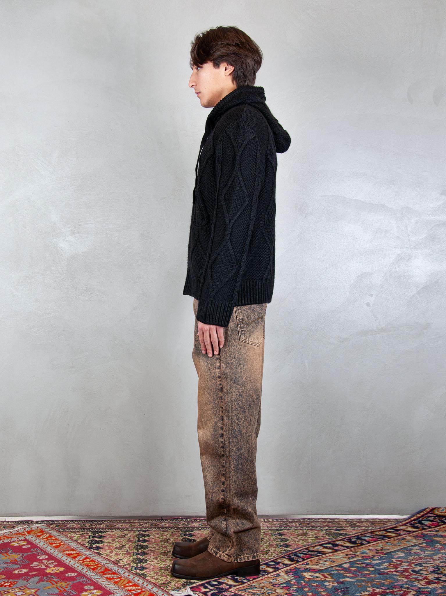 I'M Brian Maglia zip treccia MA3403 NERO I'm Brain 