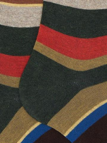 Gallo Calze lunghe uomo cotone verde righe multicolor AP103413 32645 Gallo 