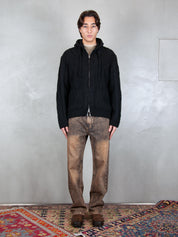 Maglia zip treccia MA3403 NERO I'm Brain 