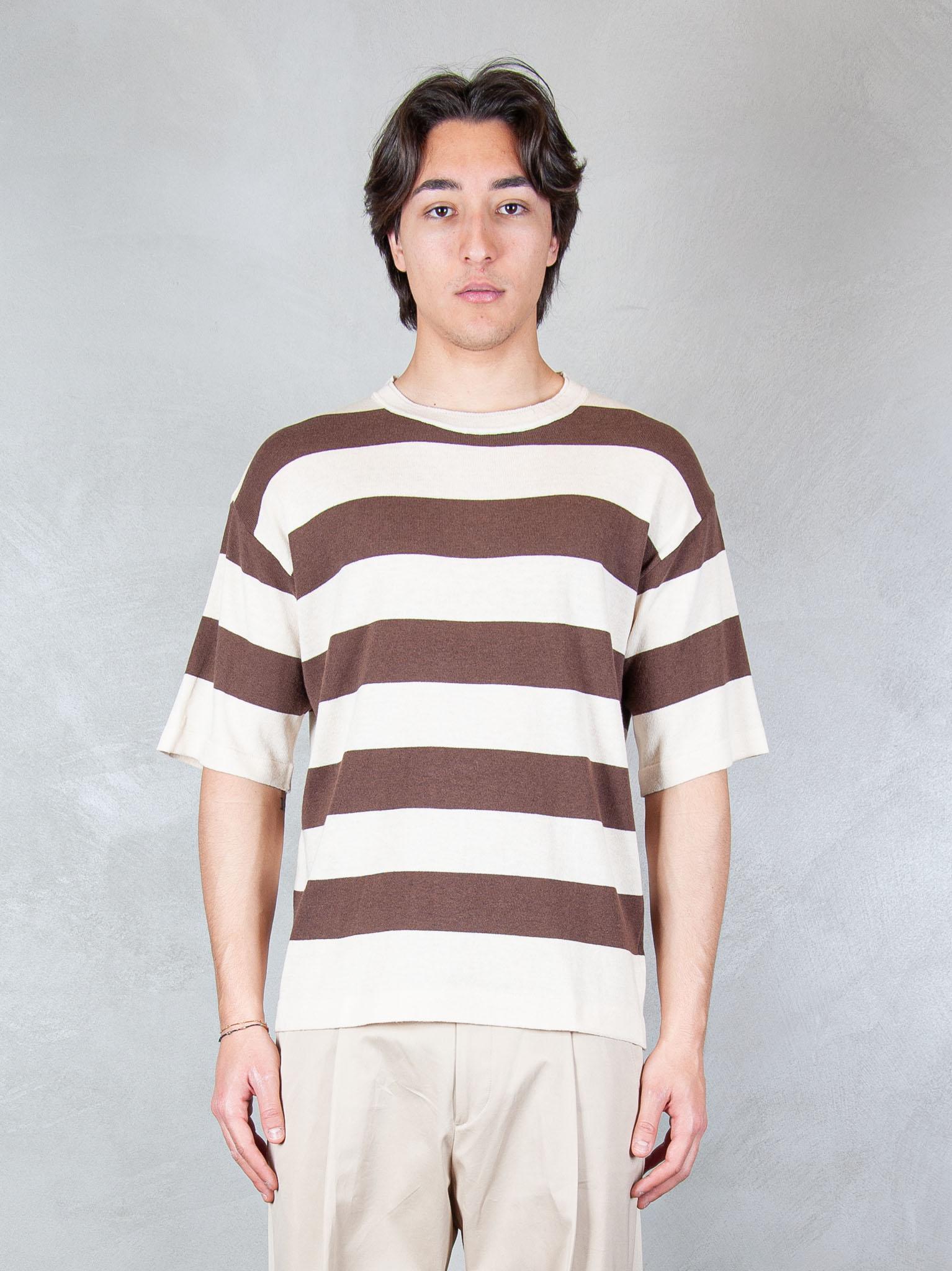 Seinse Maglia Tee Rigato ME3258 MOKA/WHT Seinse 