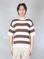 Seinse Maglia <BR/>Tee Rigato ME3258 MOKA/WHT Seinse 
