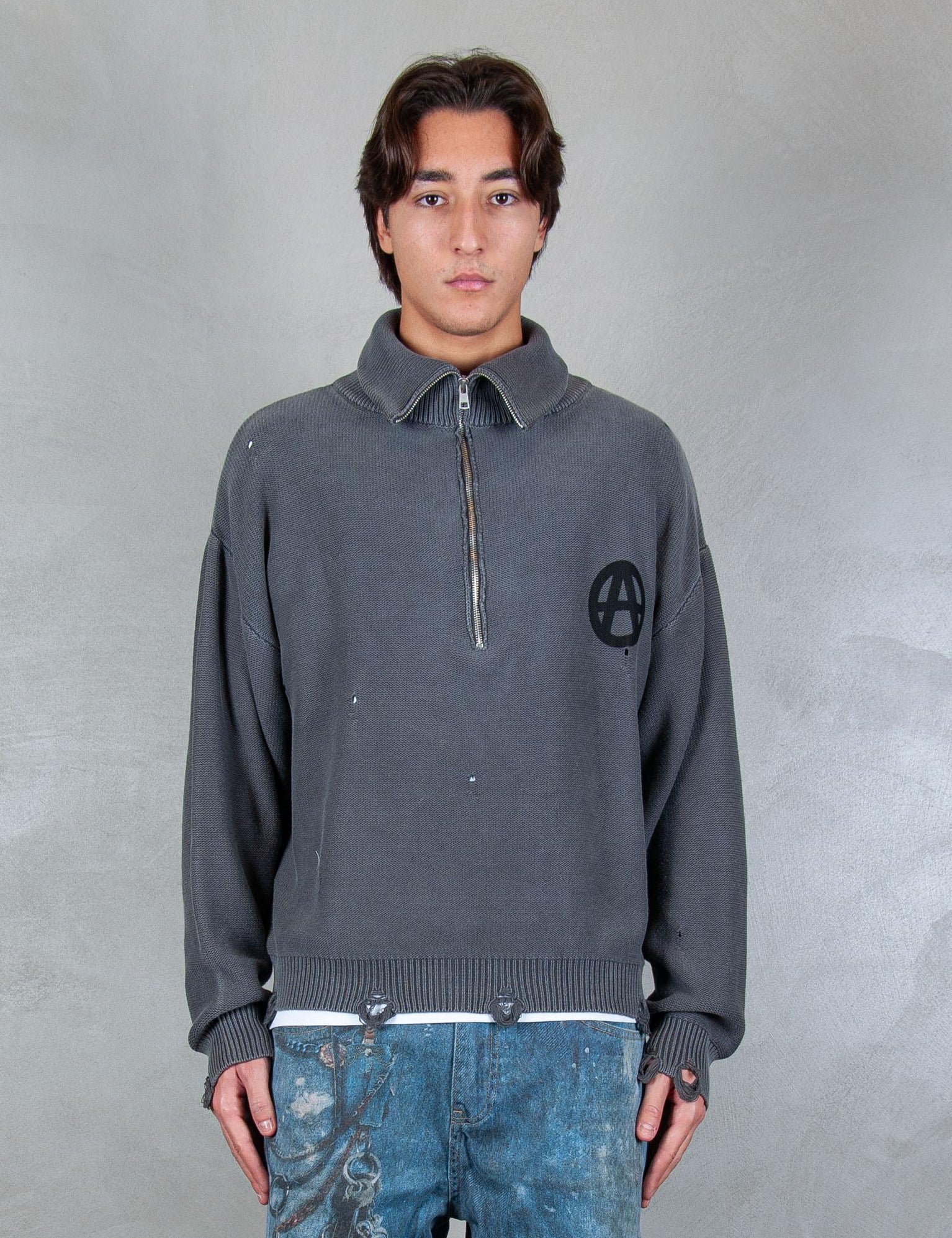 Anarchy Sweater ANARCHY SWEATER GREY Acupuncture 