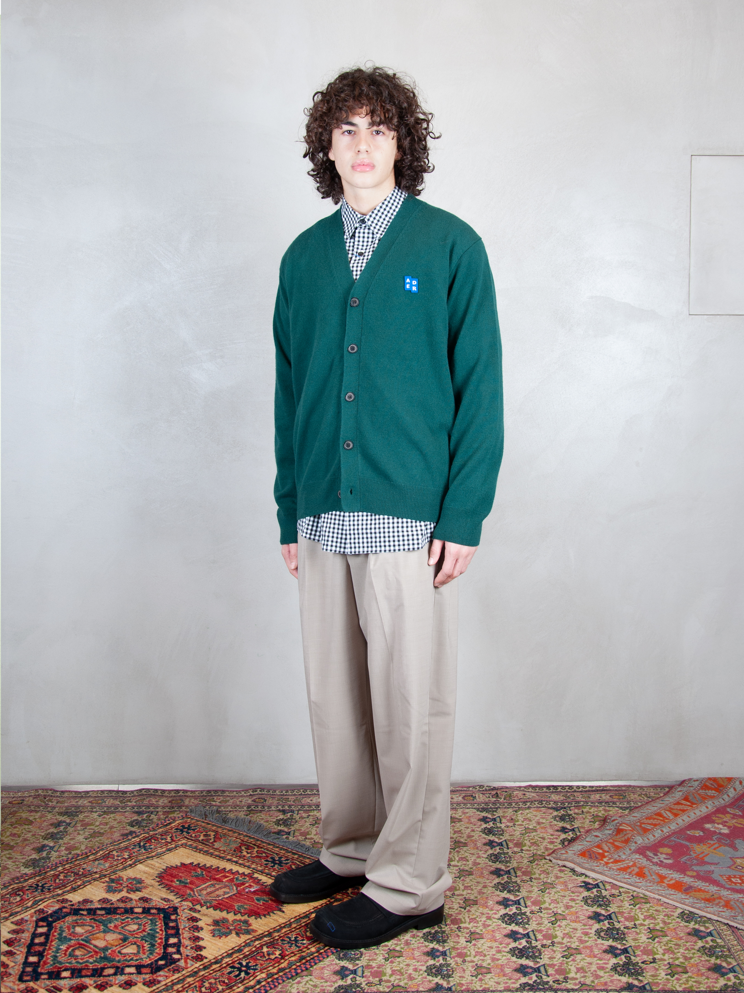 Ader Error Maglia Tetris Cardigan BMSGFYKT0701 GN-GREEN Ader Error 
