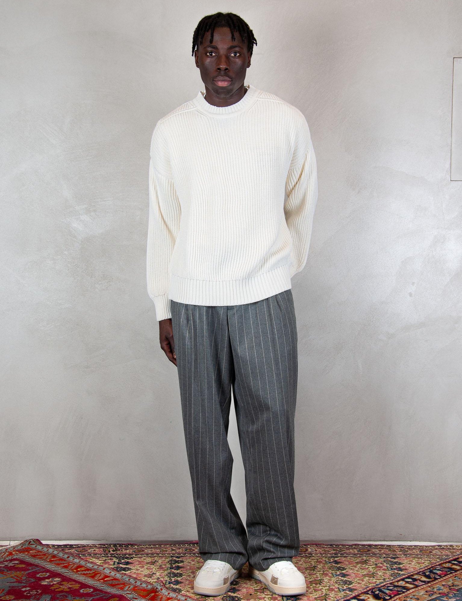 >Rib Sweater RIB SWEATER CREAM Hi Five 