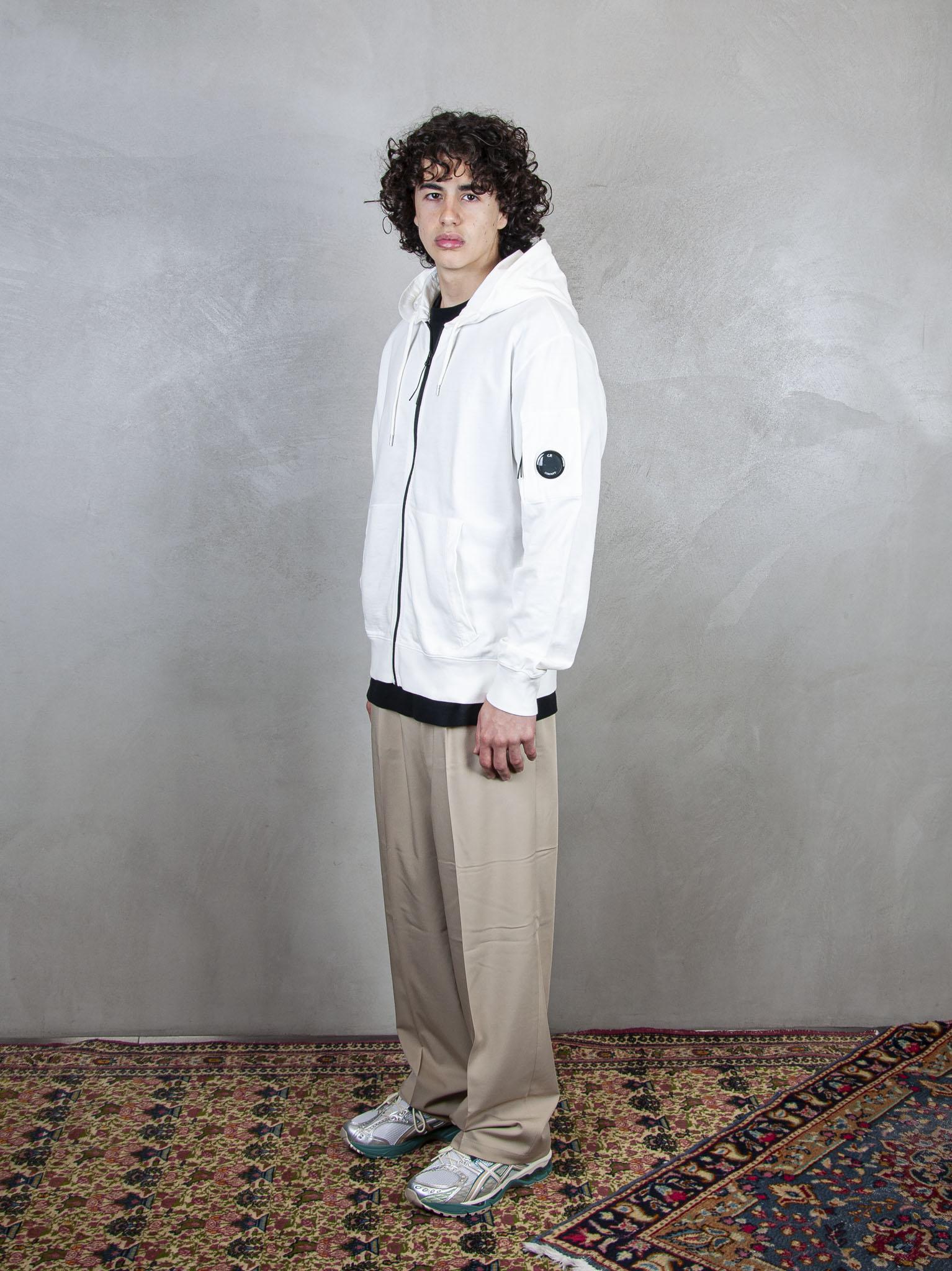Hooded Sweatshirt Open Light Fleece SS057A-2246G 103 C.P. company 