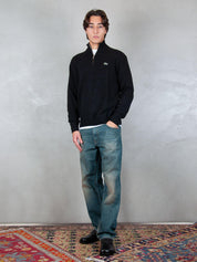 Lacoste <BR/>Maglione half zip in lana cardata AH3052 031 Lacoste 