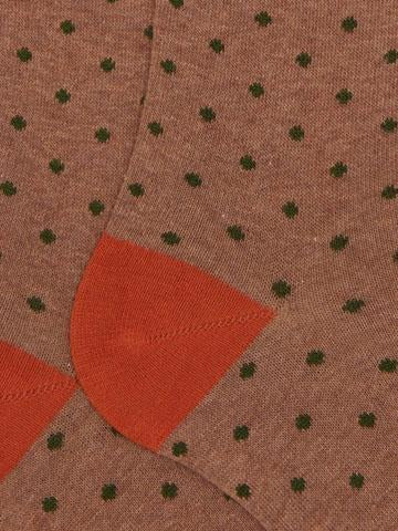 Gallo Calze lunghe uomo cotone beige fantasia pois AP103013 32655 Gallo 