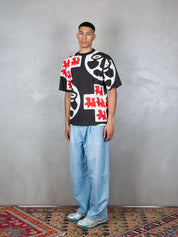 TTT T-Shirt <BR/>Cross Head tee 13TS006 BLACK TTT 