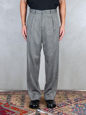 I'M Brian <BR/>Pantalone 2 pinces Spigato PA3505 NERO I'm Brain 