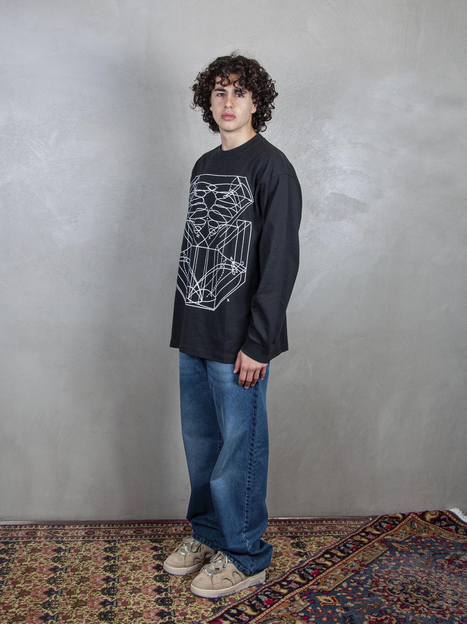 TTT T-Shirt Graph ls LS004 BLACK TTT 