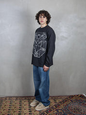 TTT T-Shirt <BR/>Graph ls LS004 BLACK TTT 