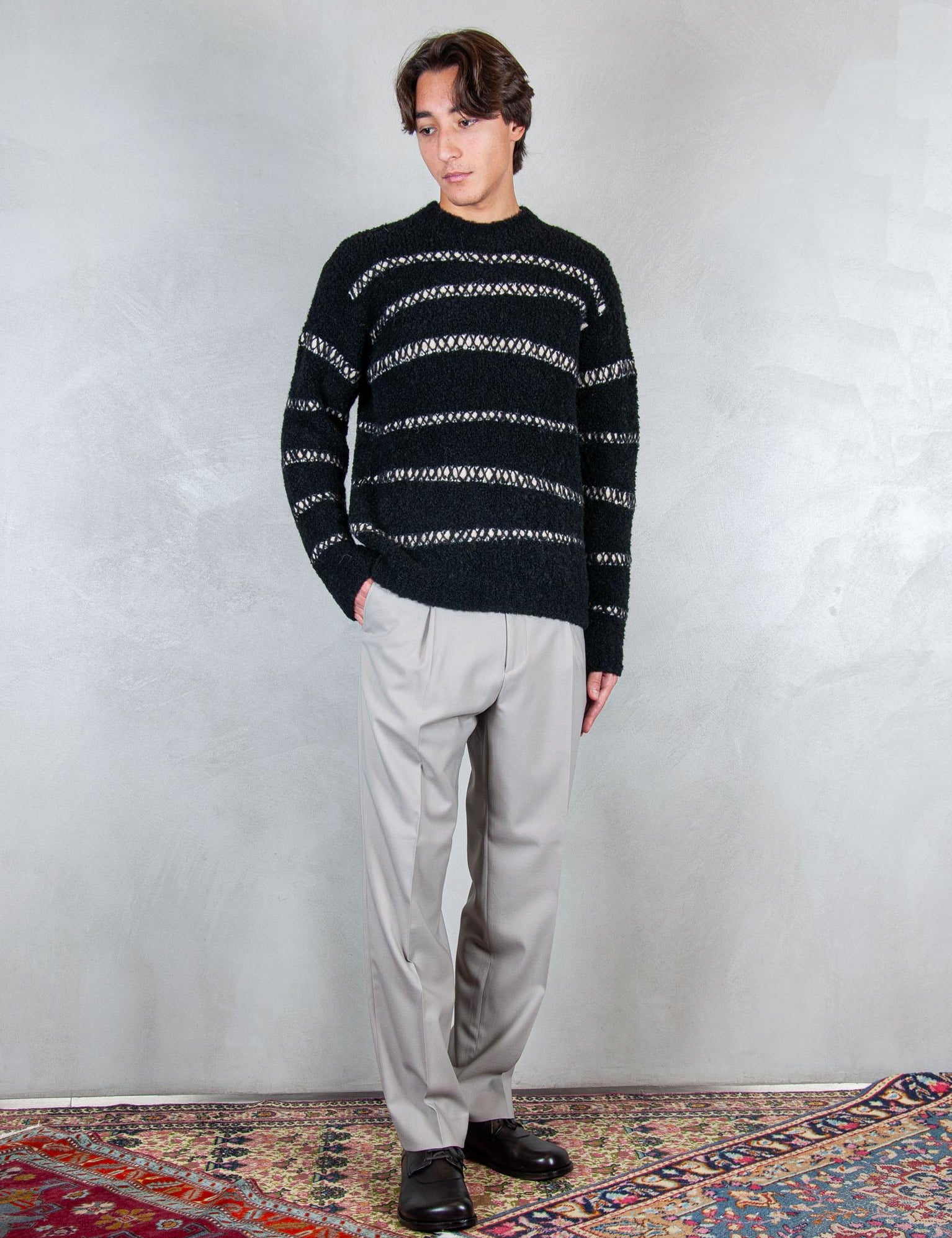 Maglia girocollo jacquard FU46 03 Atom Factory 