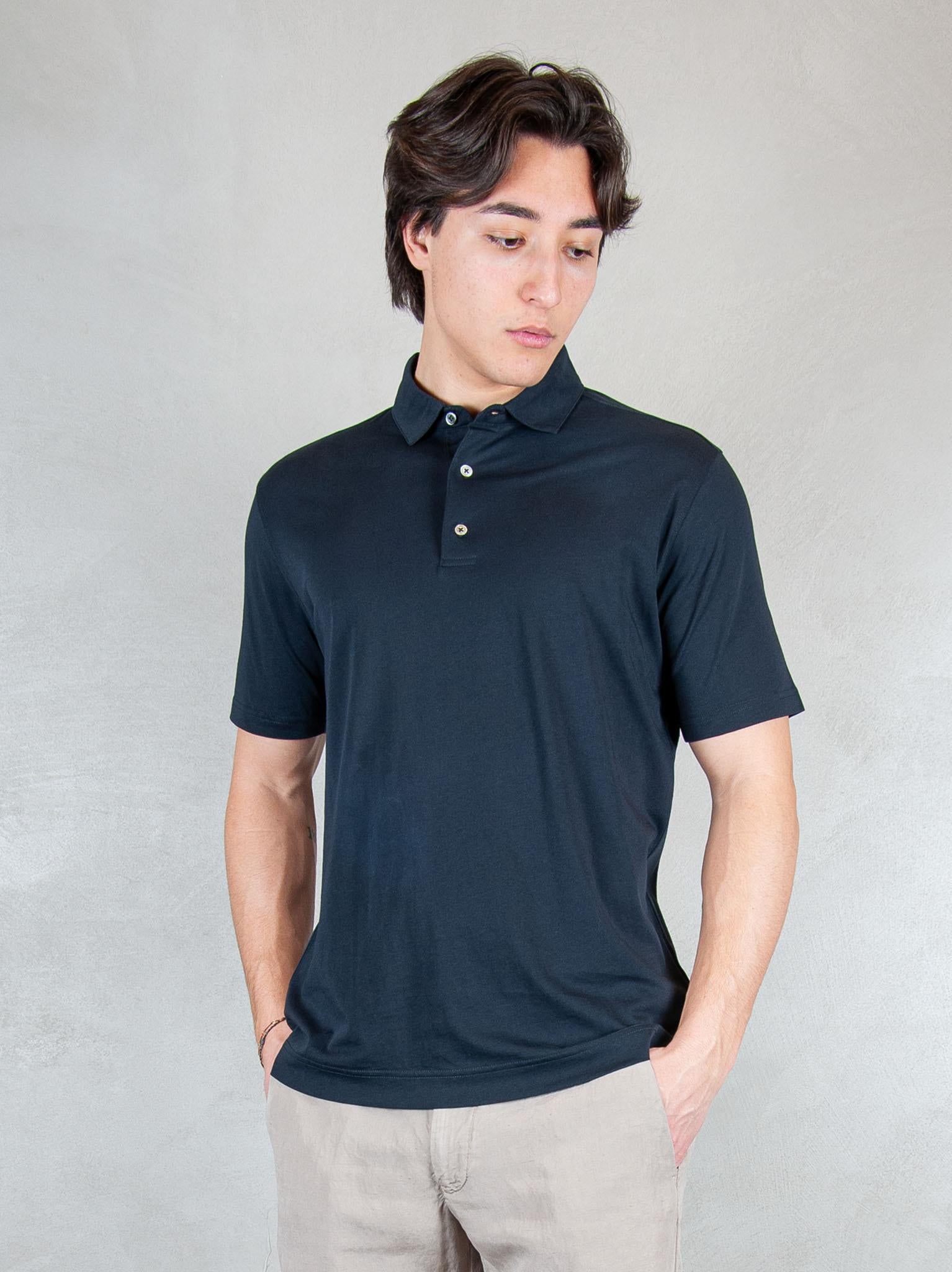 Raphael1966 Polo SS Cotone Pima DK17102 BLU NOTTE Raphael - Dkt 