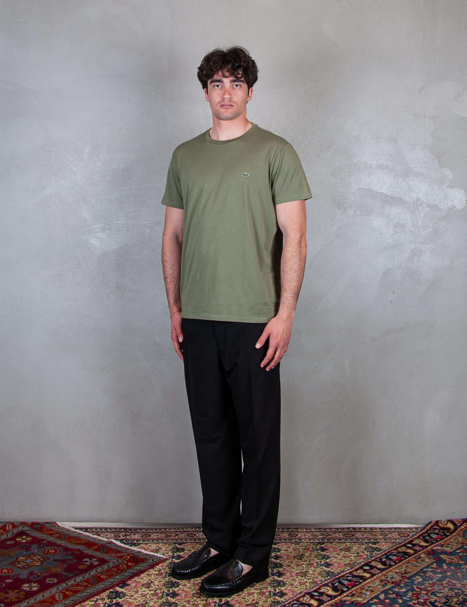 T-Shirt in cotone Pima TH6709 BMY Lacoste 