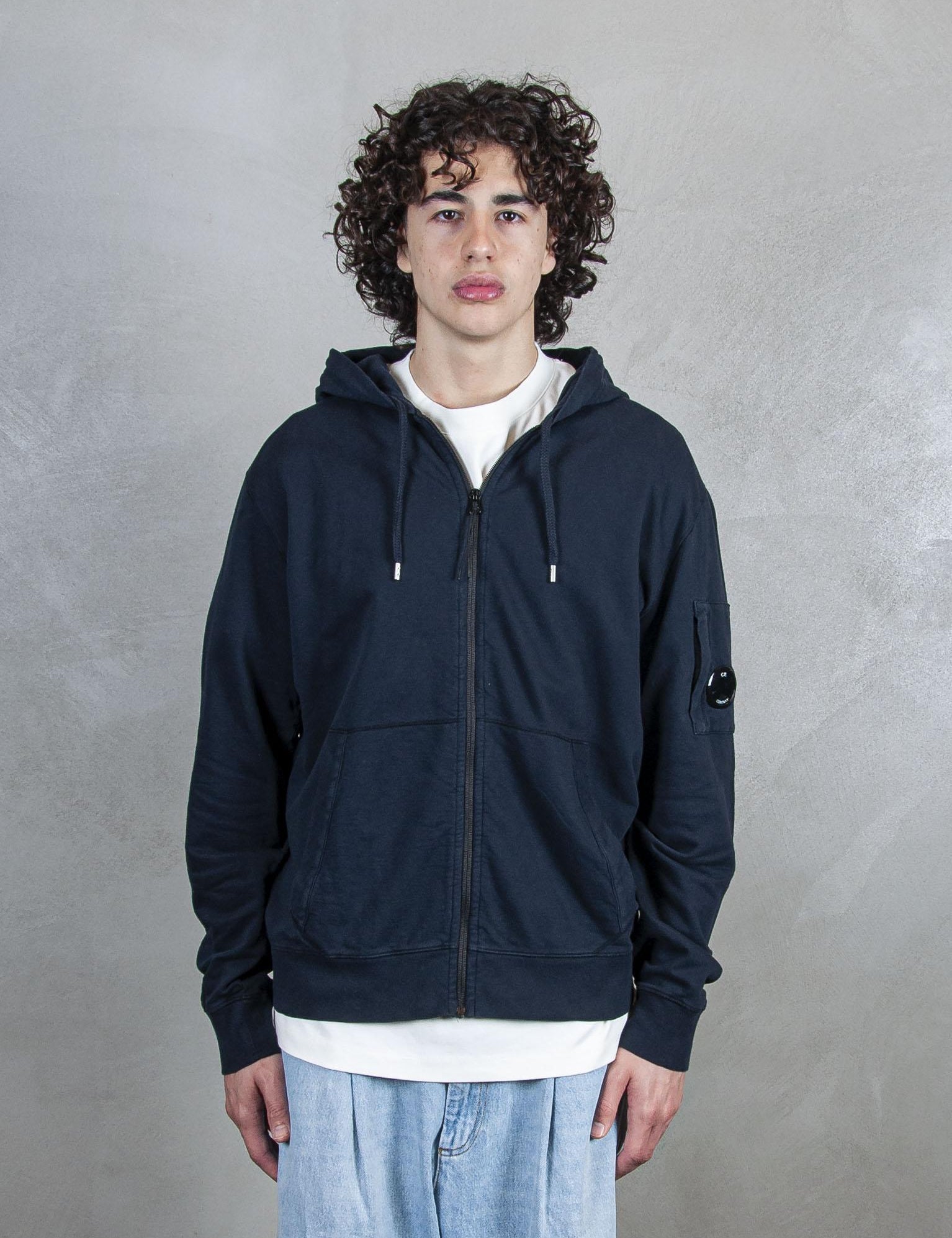 Hooded Sweatshirt Open Light Fleece SS057A-2246G 888 C.P. company 