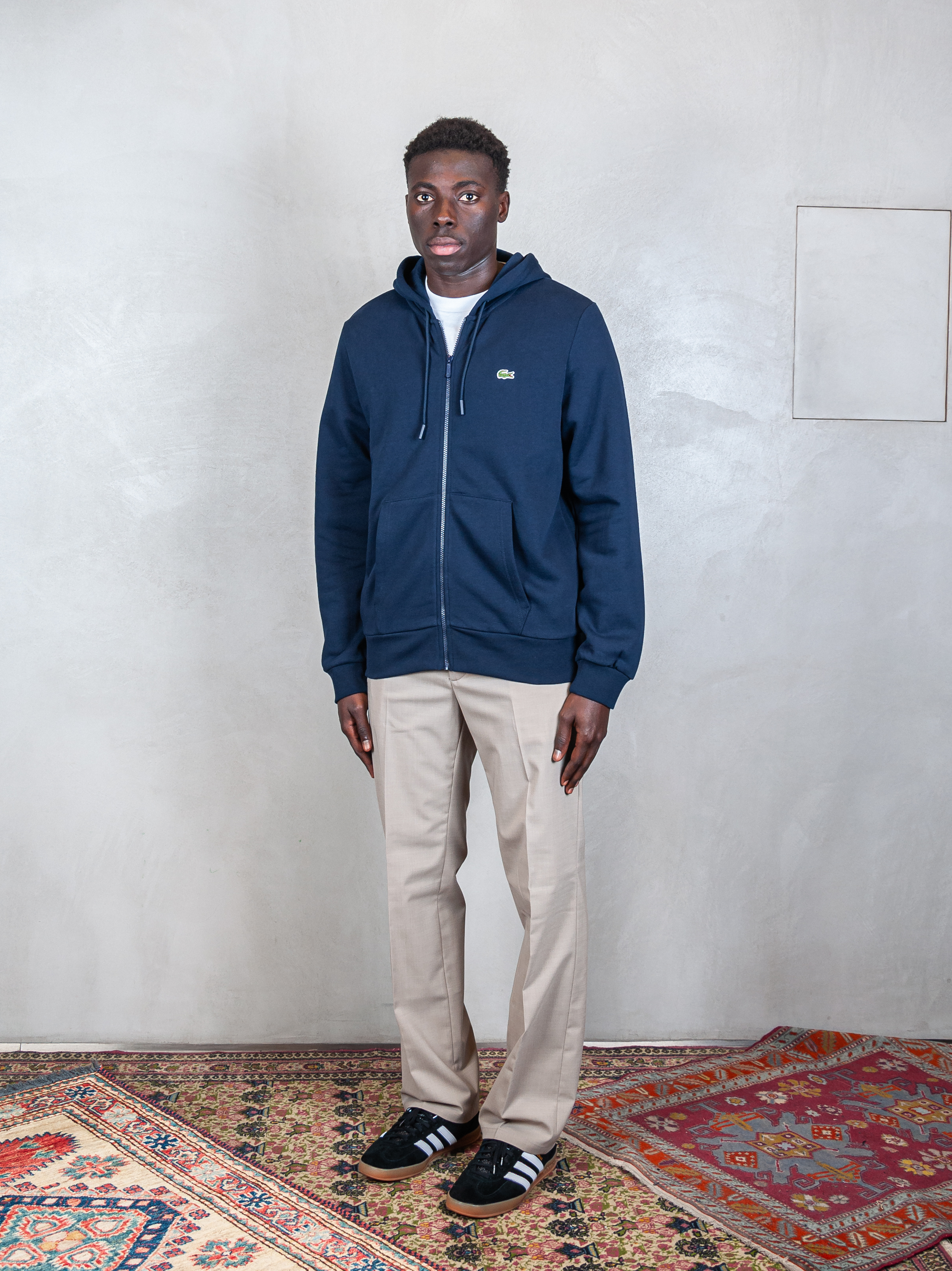 Lacoste Felpa cappuccio con zip SH9626 166 Lacoste 