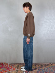 Parra Felpa <BR/>Weird Trad Logo crewneck 54321 BROWN Parra 