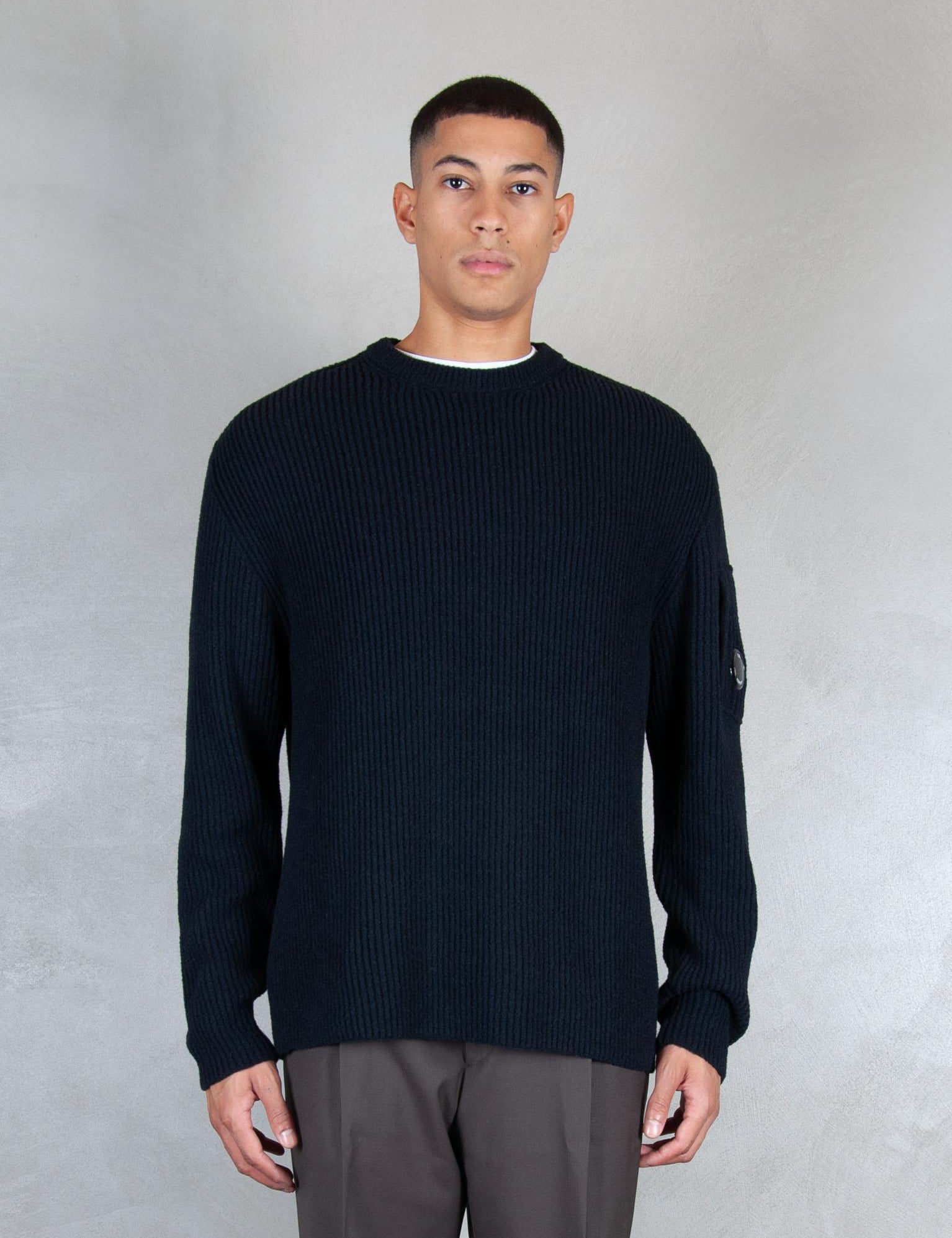 >Crewneck Fleece knit KN307A-006170A 999 C.P. company 