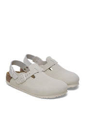 Birkenstock <BR/>Tokio Suede TOKIO SUEDE-ANTIQUE WHT Birkenstock 