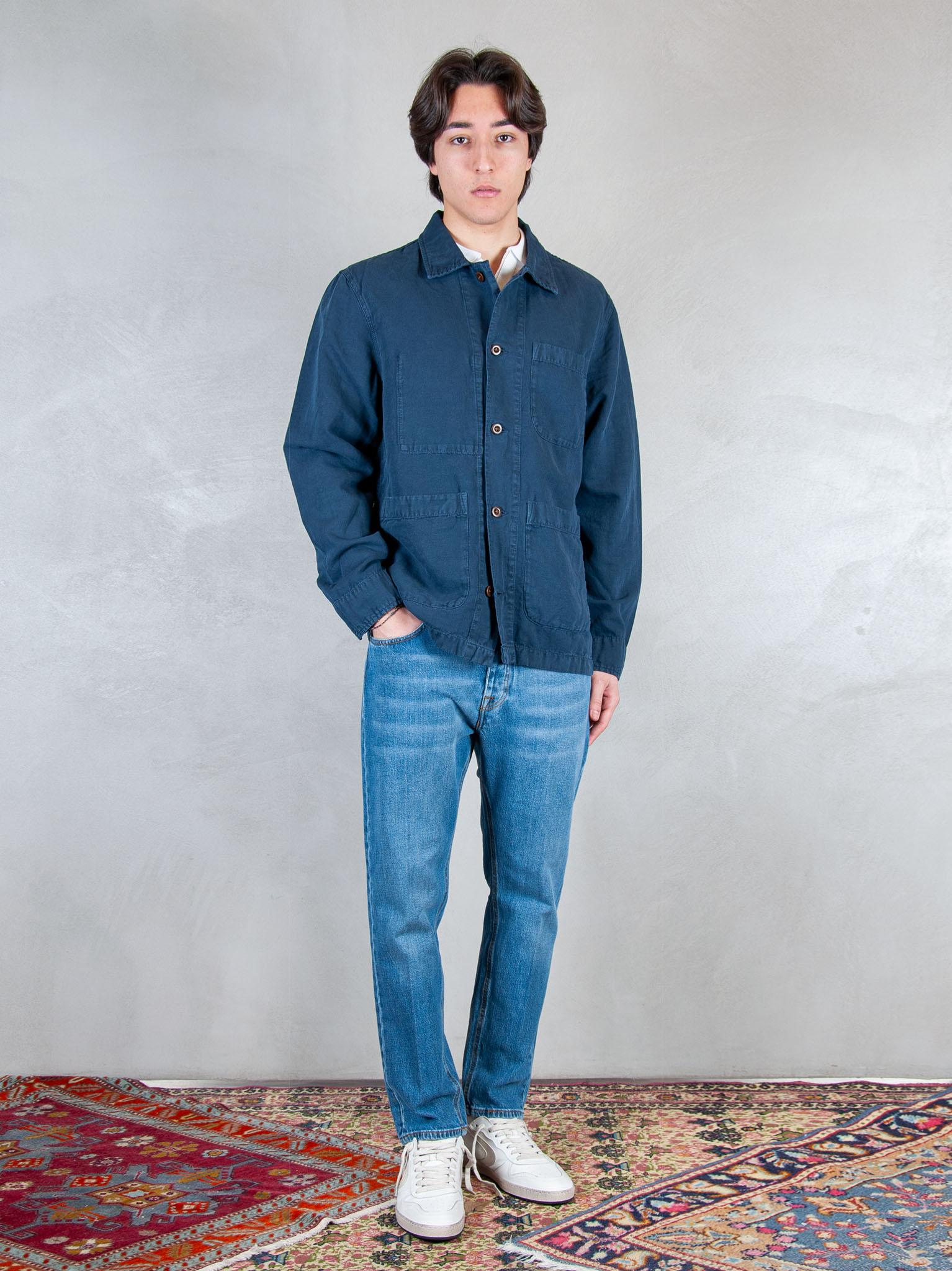 Chesapeak's Overshirt Saint Malò SAINT MALO CTN/LIN-NAVY Chesapeak's 