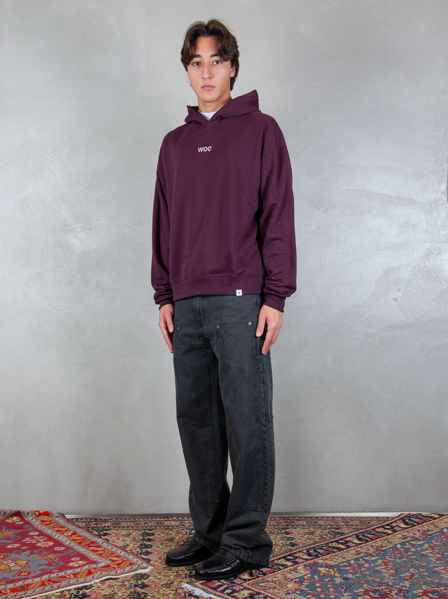 Woc felpa Phoenix hoodie SW037FL VINO WOC 