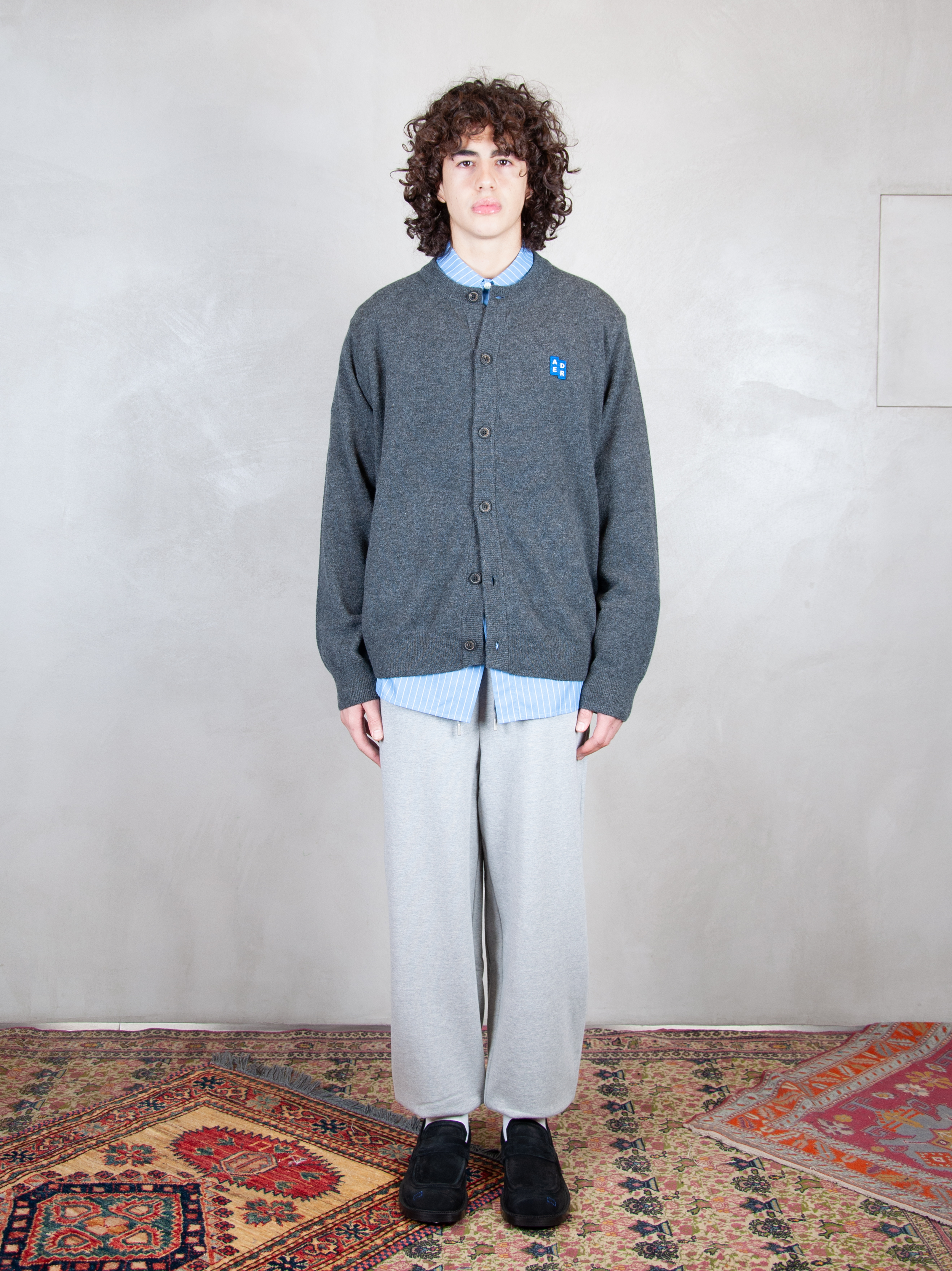 Ader Error Maglia Tetris Cardigan BMSGFYKT0701 CC-CHARCOAL Ader Error 