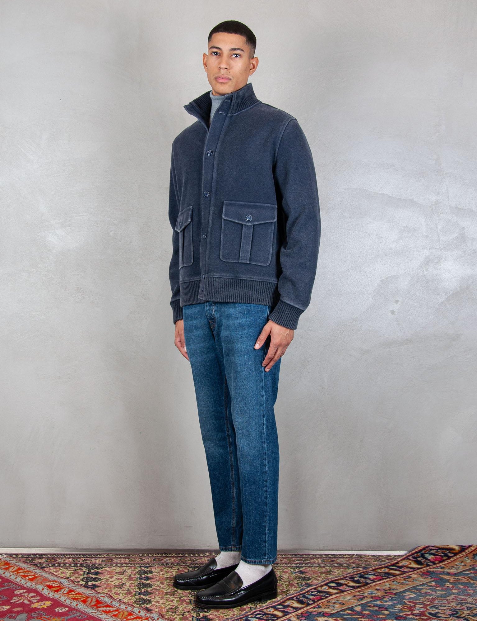 >Giubbotto Lana Stone Washed CN5123 851 Circolo 