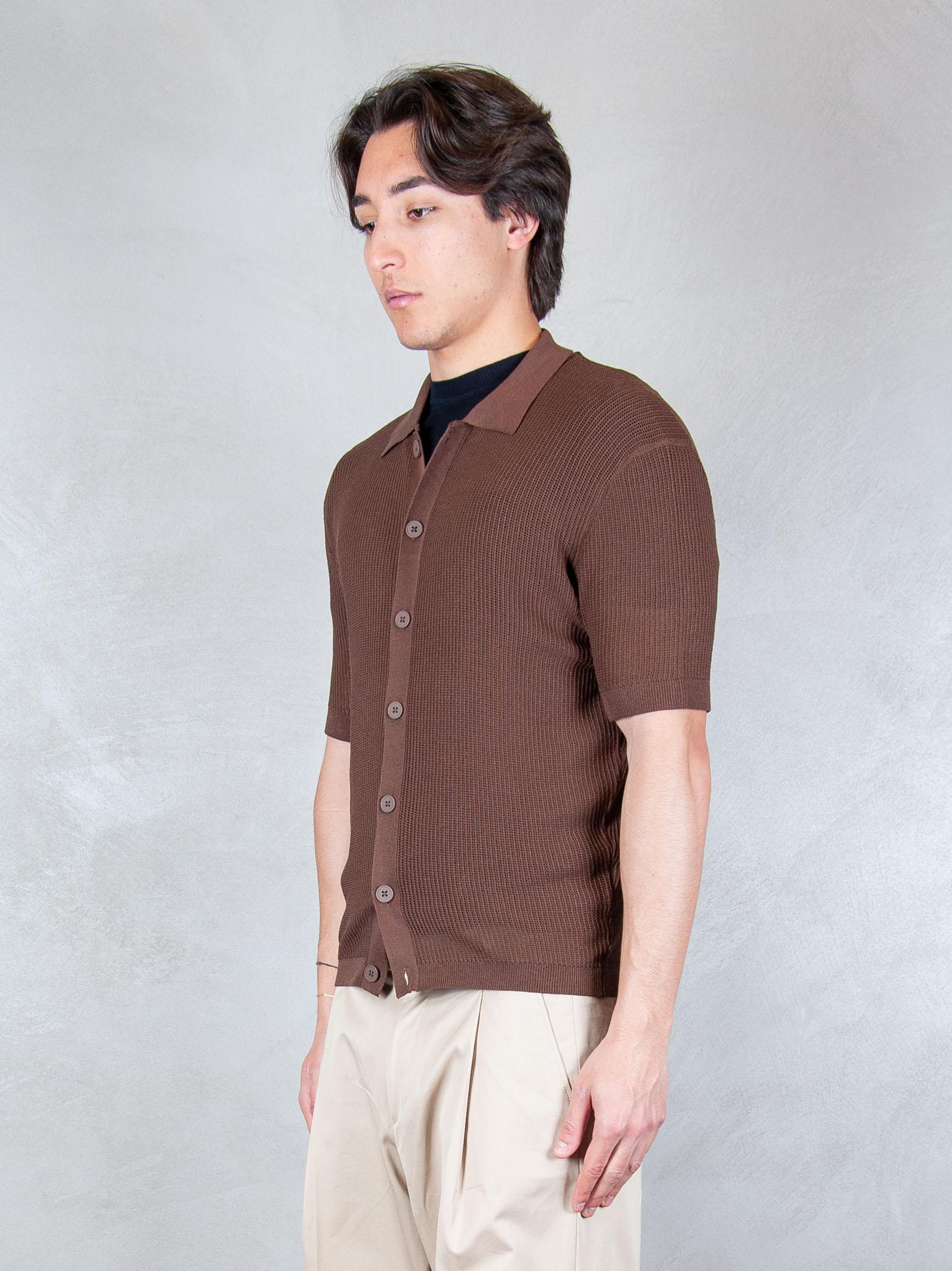 Seinse Maglia Camicia Traforata ME3204 MOKA Seinse 