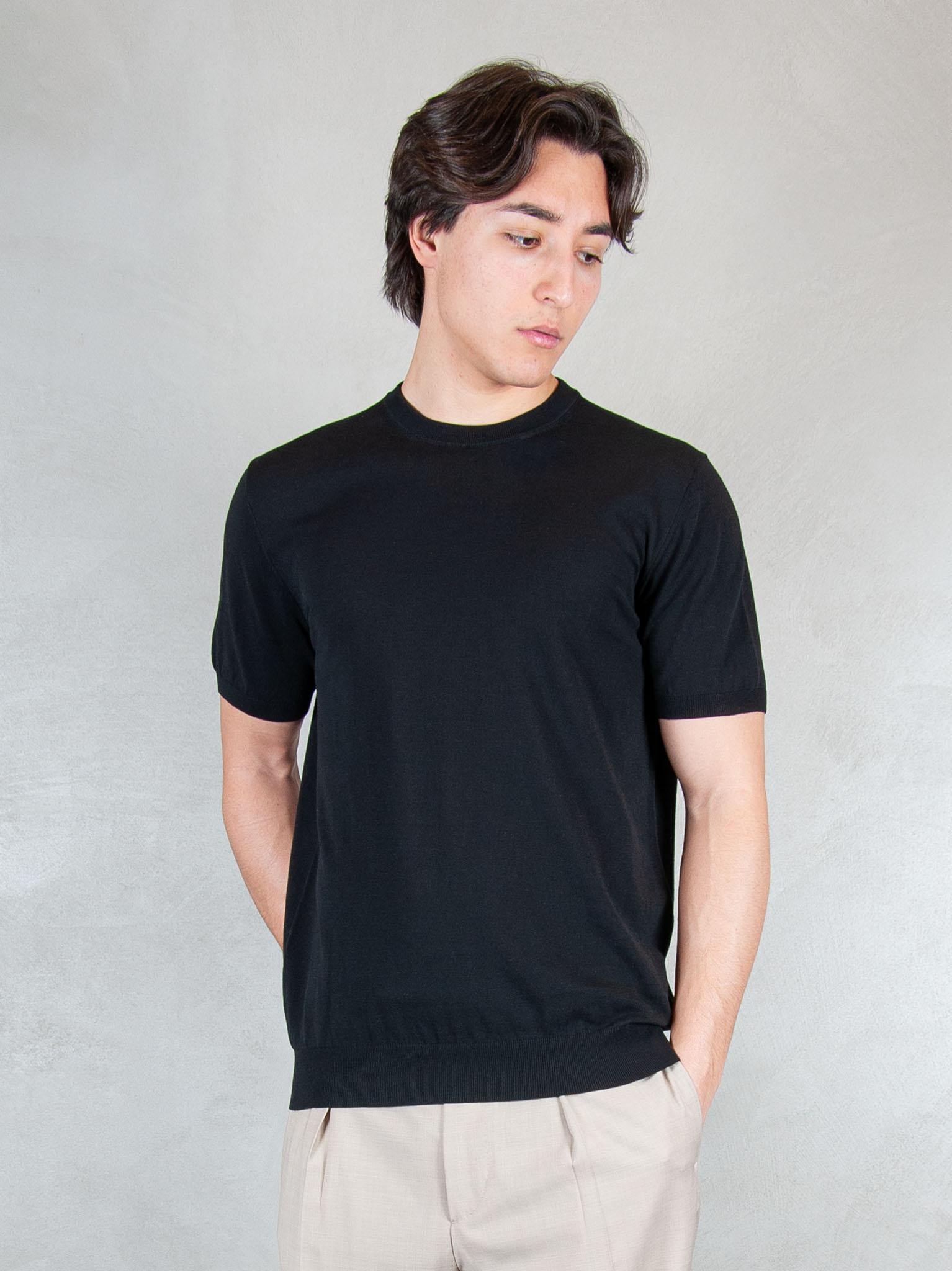 Raphael1966 Maglia Tshirt Cotone Crepe DK17003 NERO Raphael - Dkt 