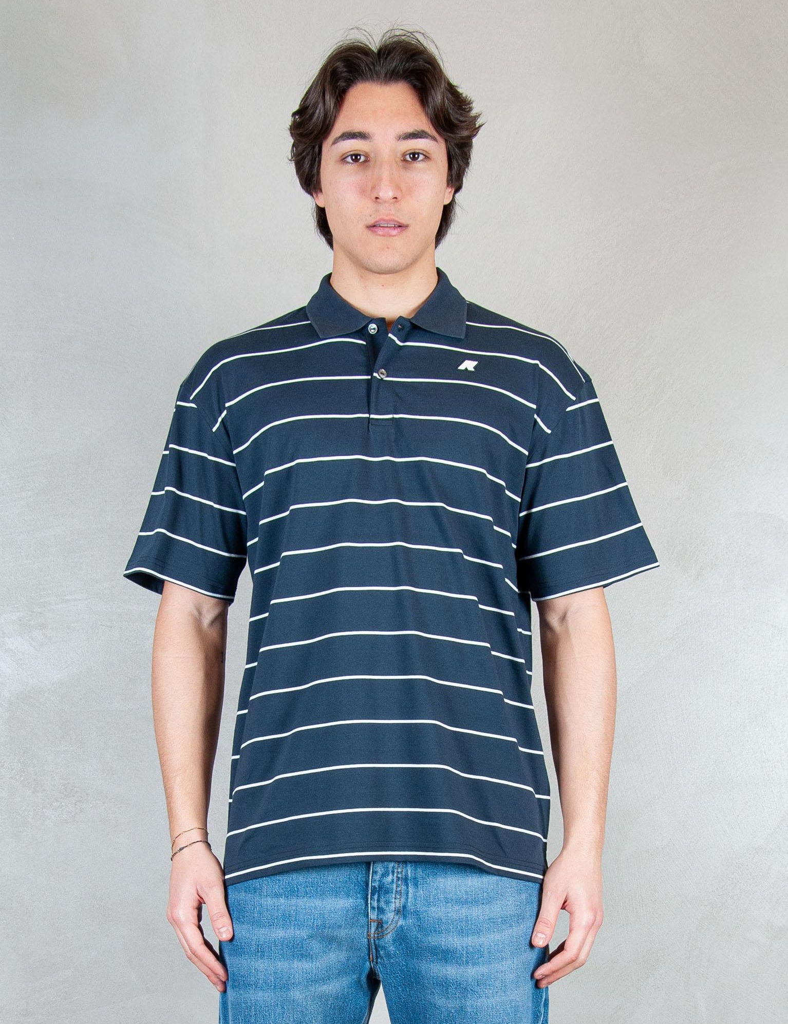 >Vic millerighe yarn dyed piquè K2145GW ALC K-Way 