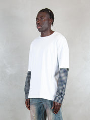 Acupuncture T-shirt <BR/>Layered Long T1 LAYERED LONG T1 EGG WHITE Acupuncture 