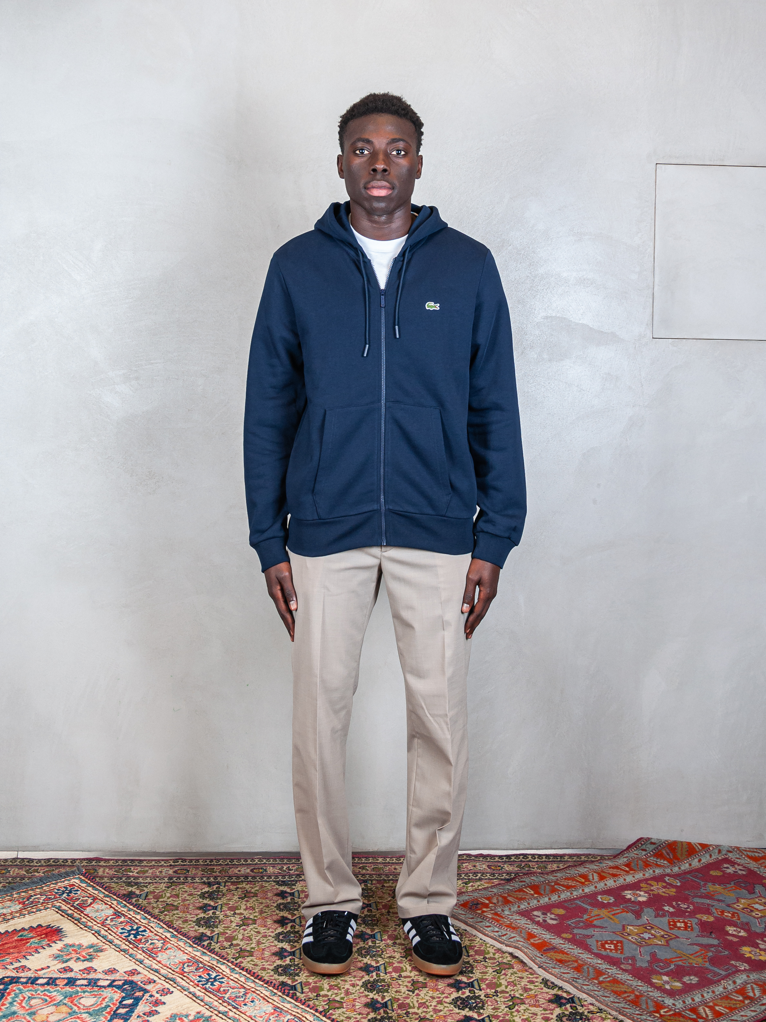 Lacoste Felpa cappuccio con zip SH9626 166 Lacoste 