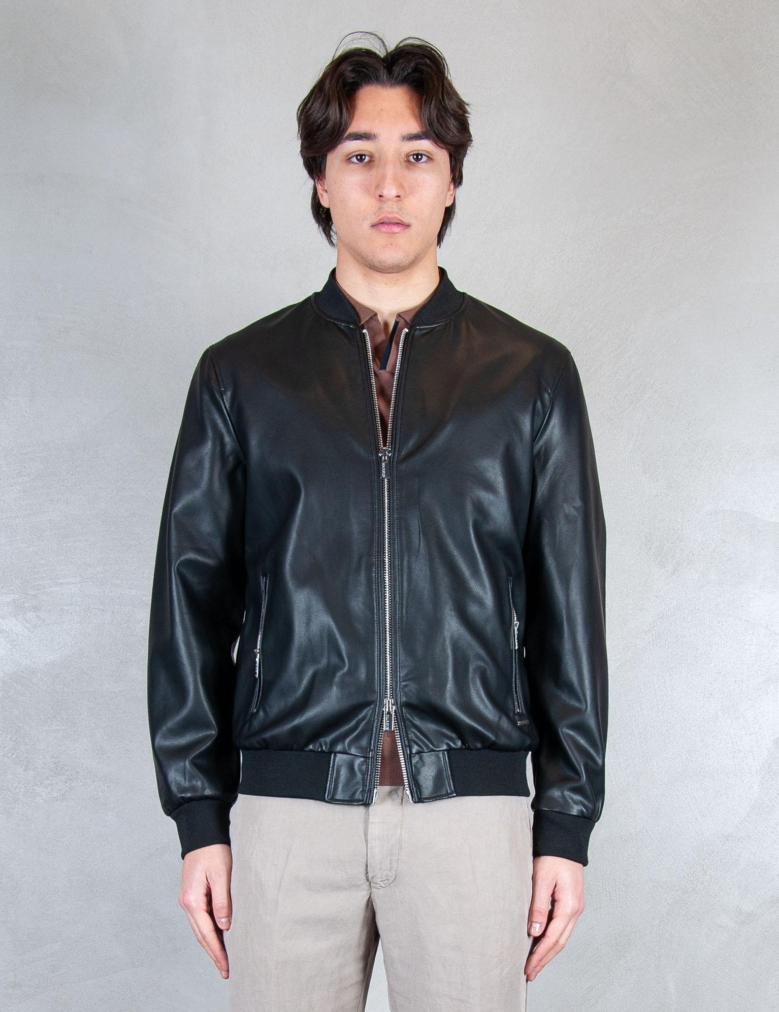 >Bomber Ecopelle MK14005 NERO MarkUp 