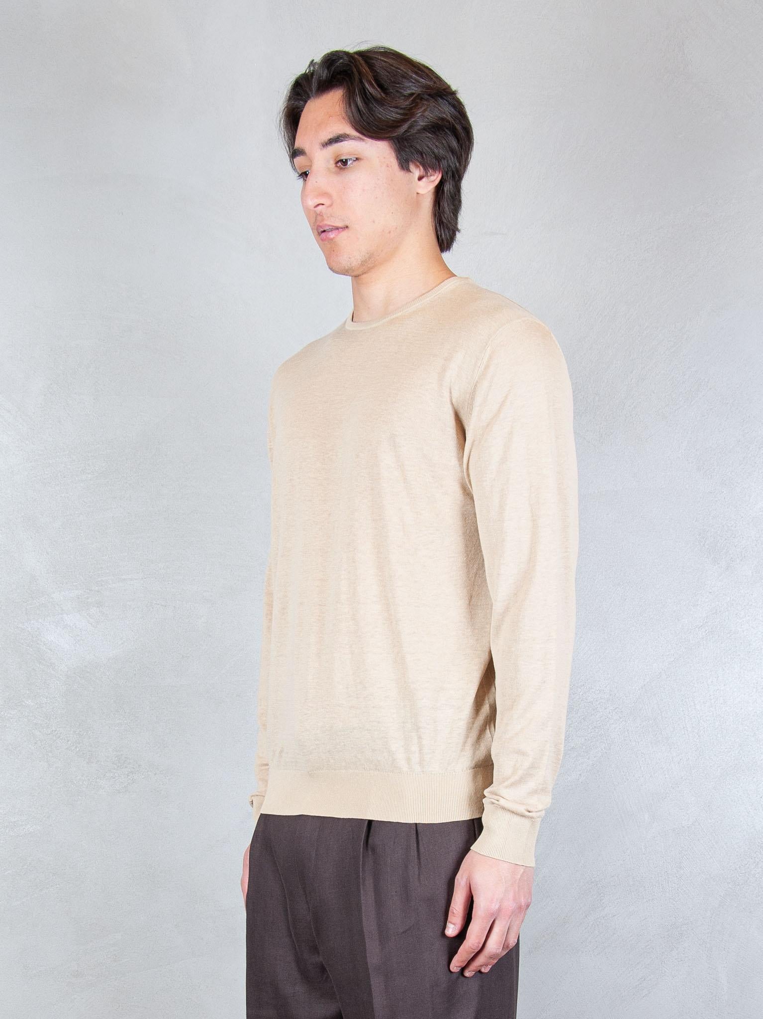 Seinse Maglia Girocollo Cotone e Seta ME3318 BEIGE Seinse 