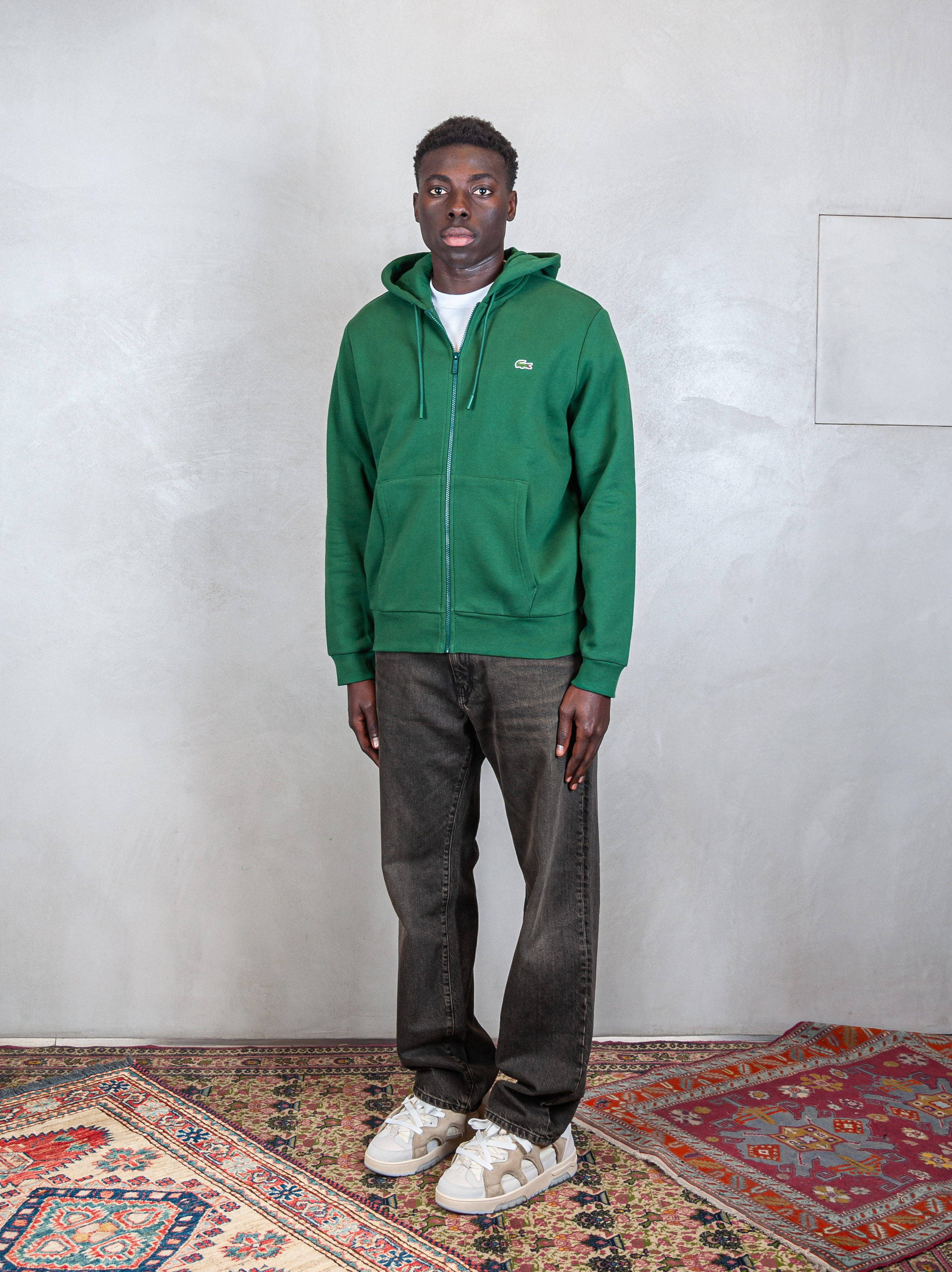 Lacoste Felpa cappuccio con zip SH9626 132 Lacoste 