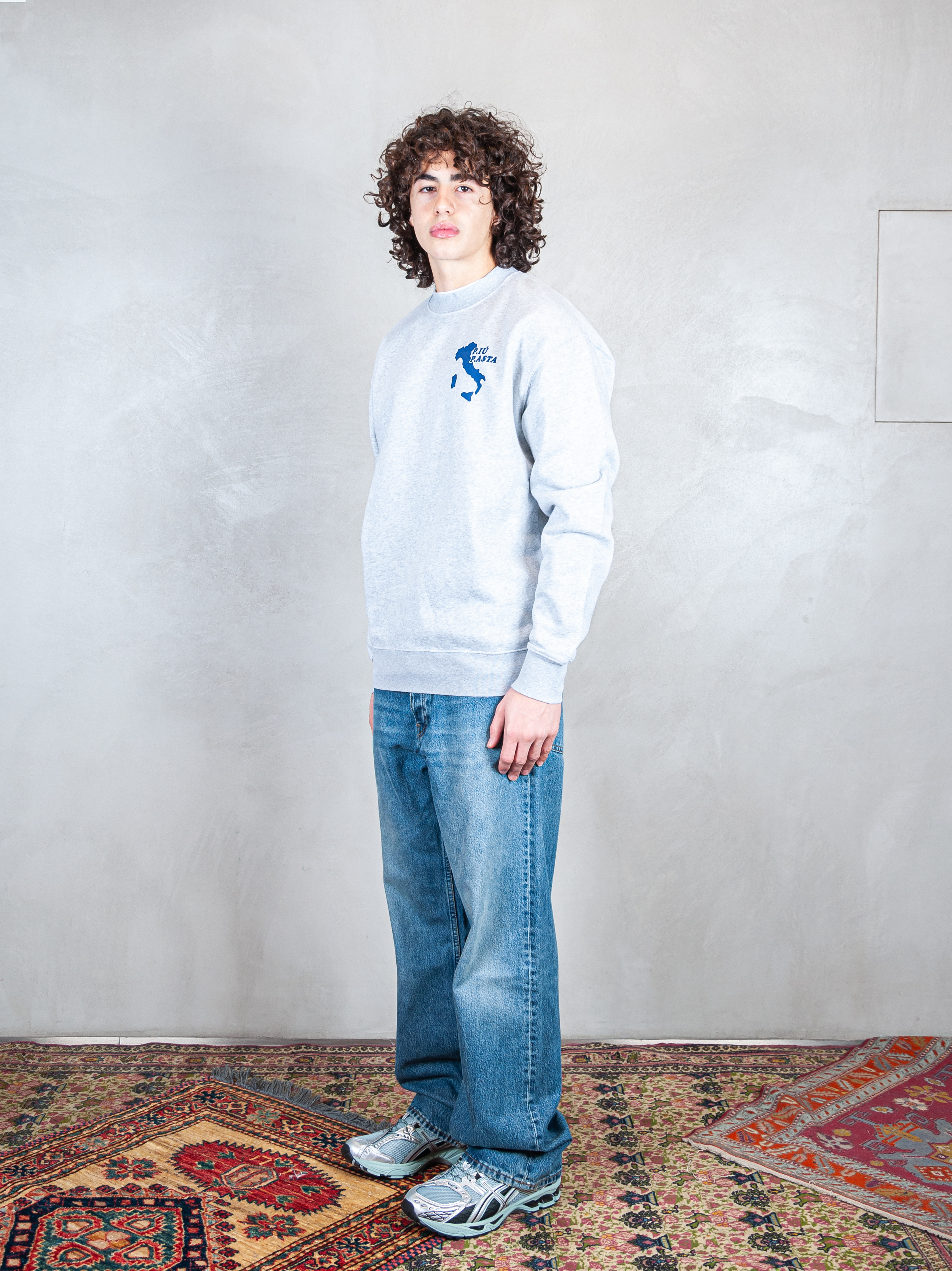 Public Possession felpa P.Più Pasta Crewneck P.PIU PASTA HEATHER GREY Public Possession 
