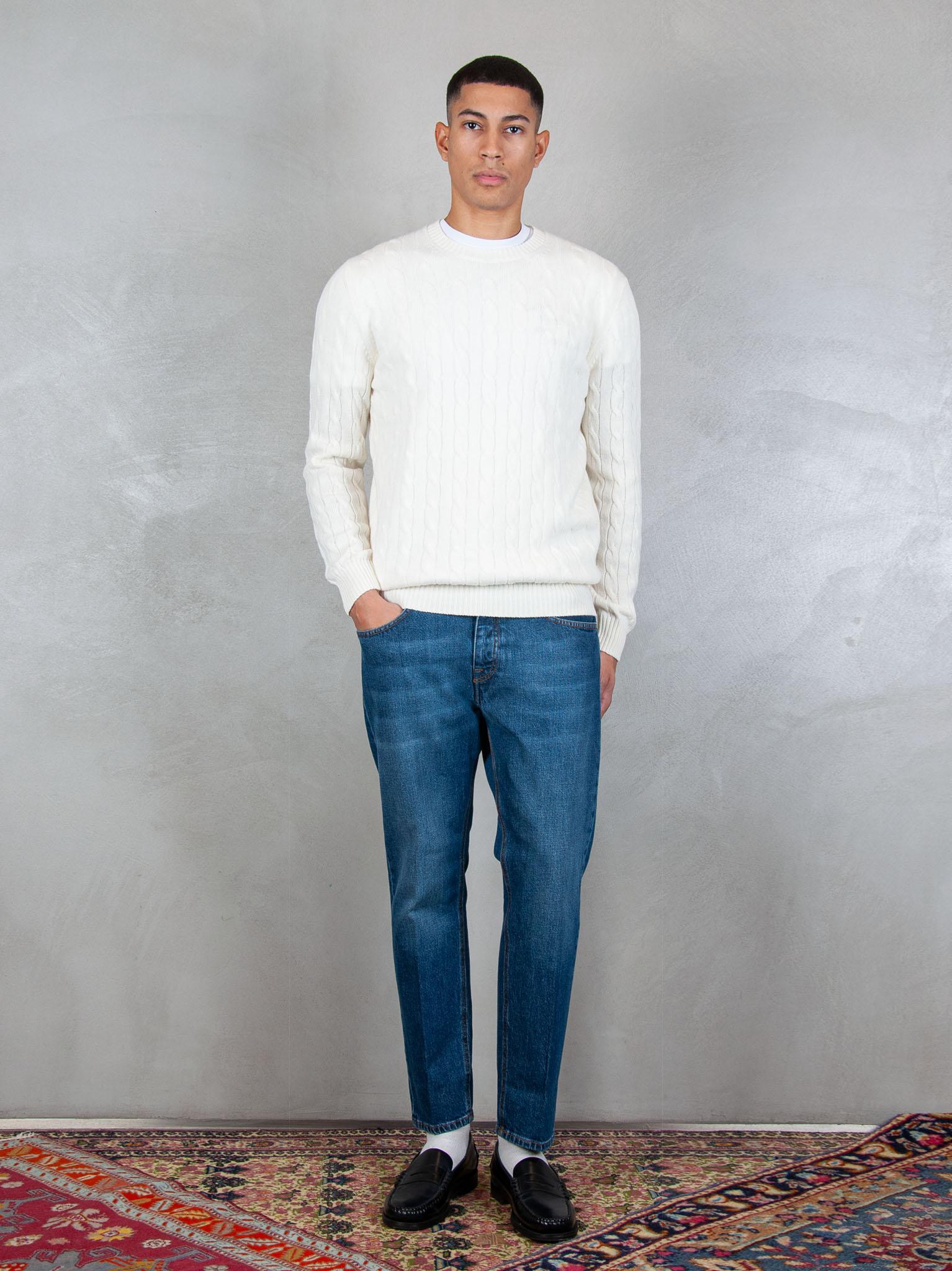 Luigi Gentile Maglia Girocollo Treccia LG1202 02 Luigi Gentile 