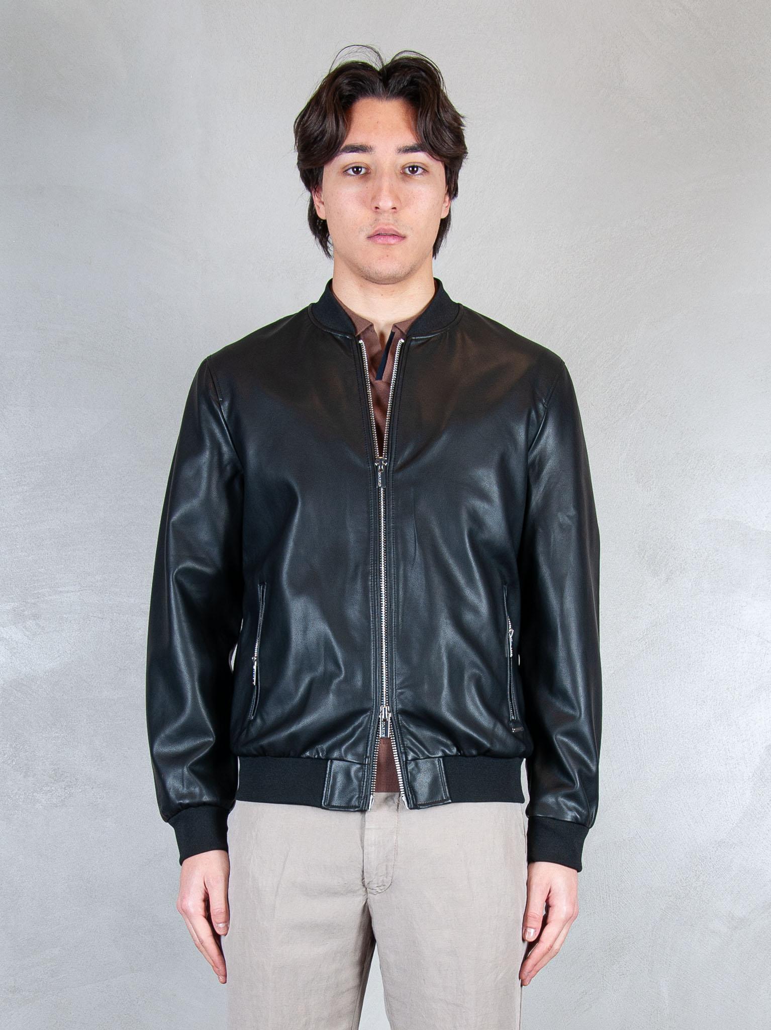 Markup Giubbotto Bomber Ecopelle MK14005 NERO MarkUp 