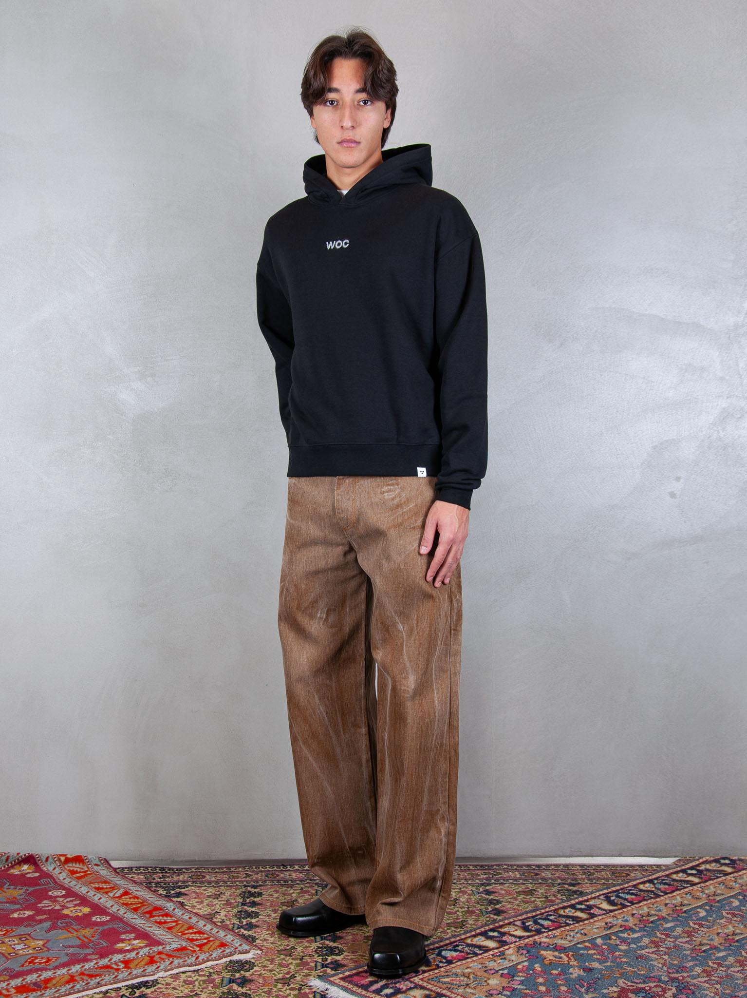 Woc felpa Phoenix hoodie SW037FL NERO WOC 