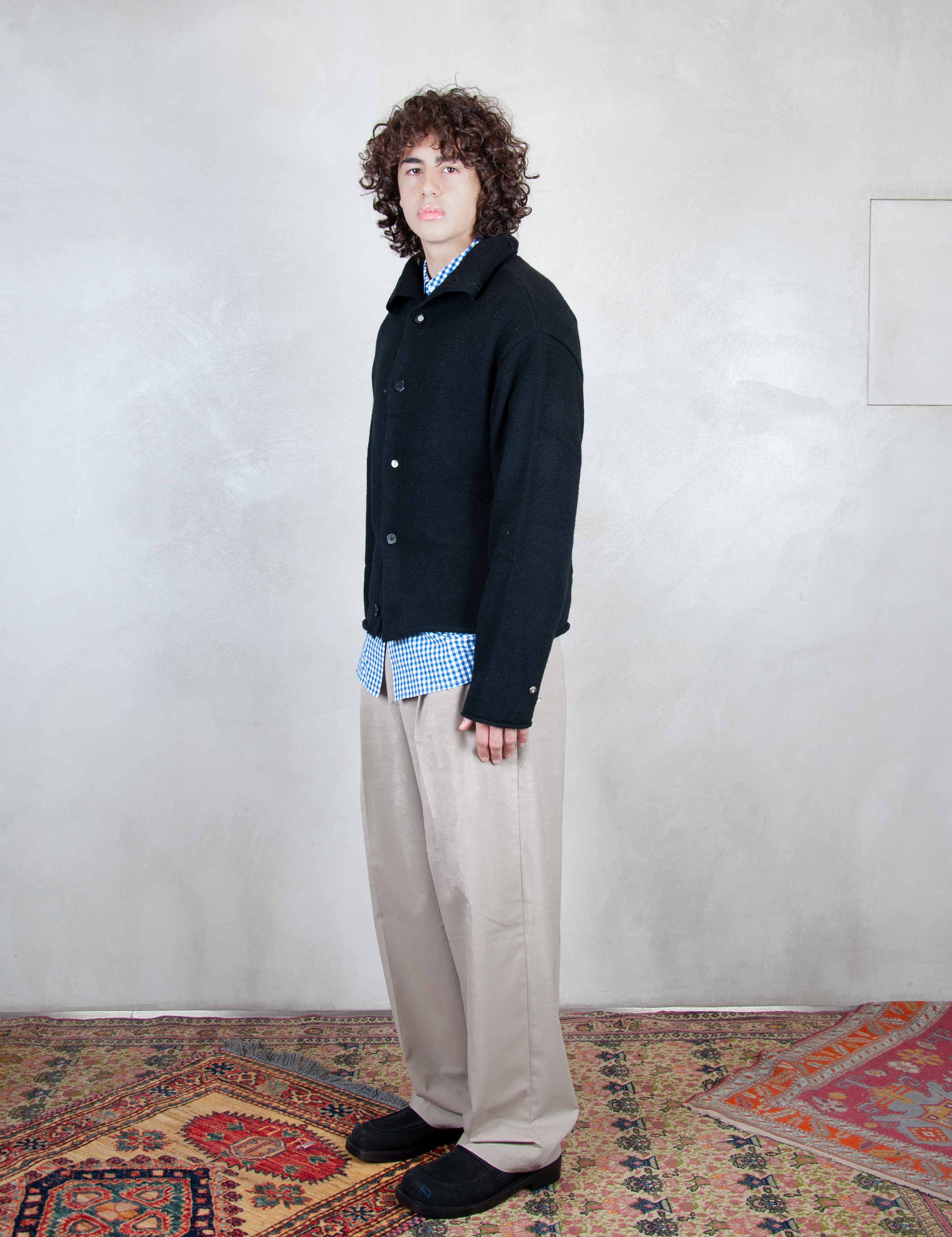 >Turtleneck Cardigan BN01FWKT0703 BK-NOIR Ader Error 