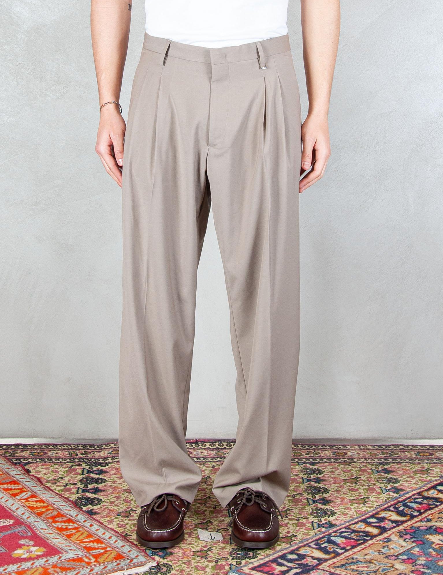 >Pantalone Loose 2 pinces PA3680 TAUPE I'm Brian 