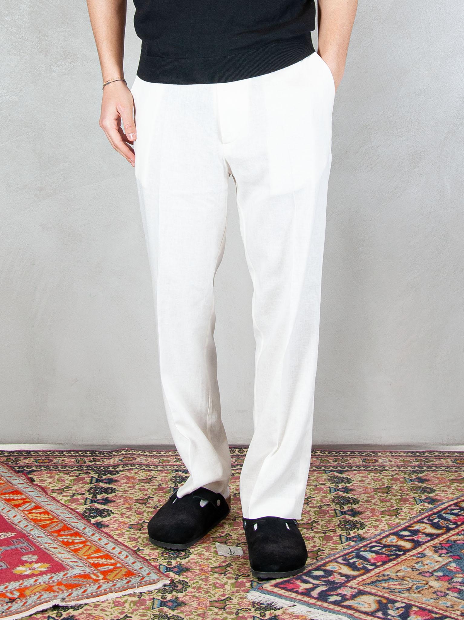 I'M Brian Pantalone Regular Lino PA3703 BIANCO I'm Brian 