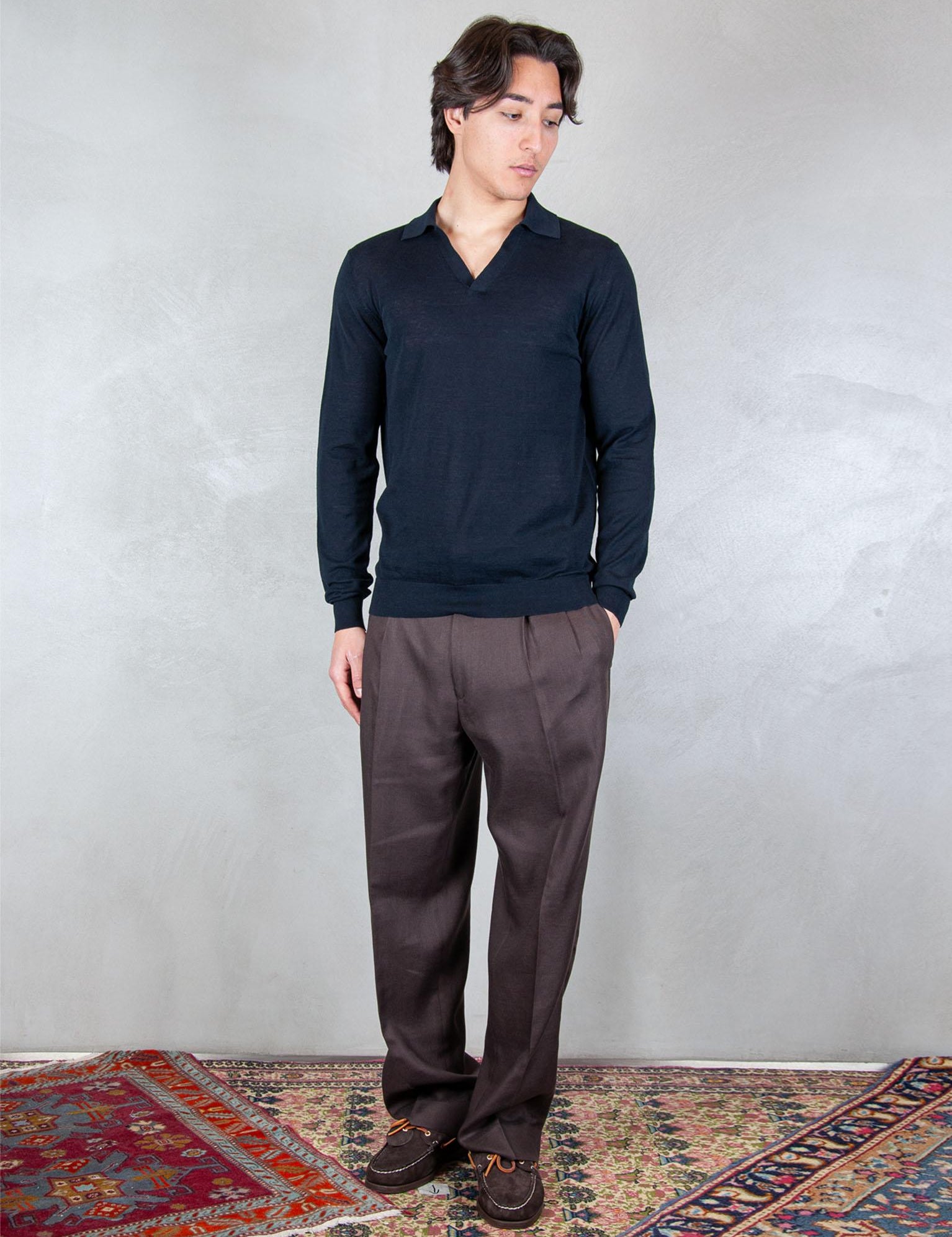 >Polo Capri Cotone e Seta ME3319 BLUE NAVY Seinse 