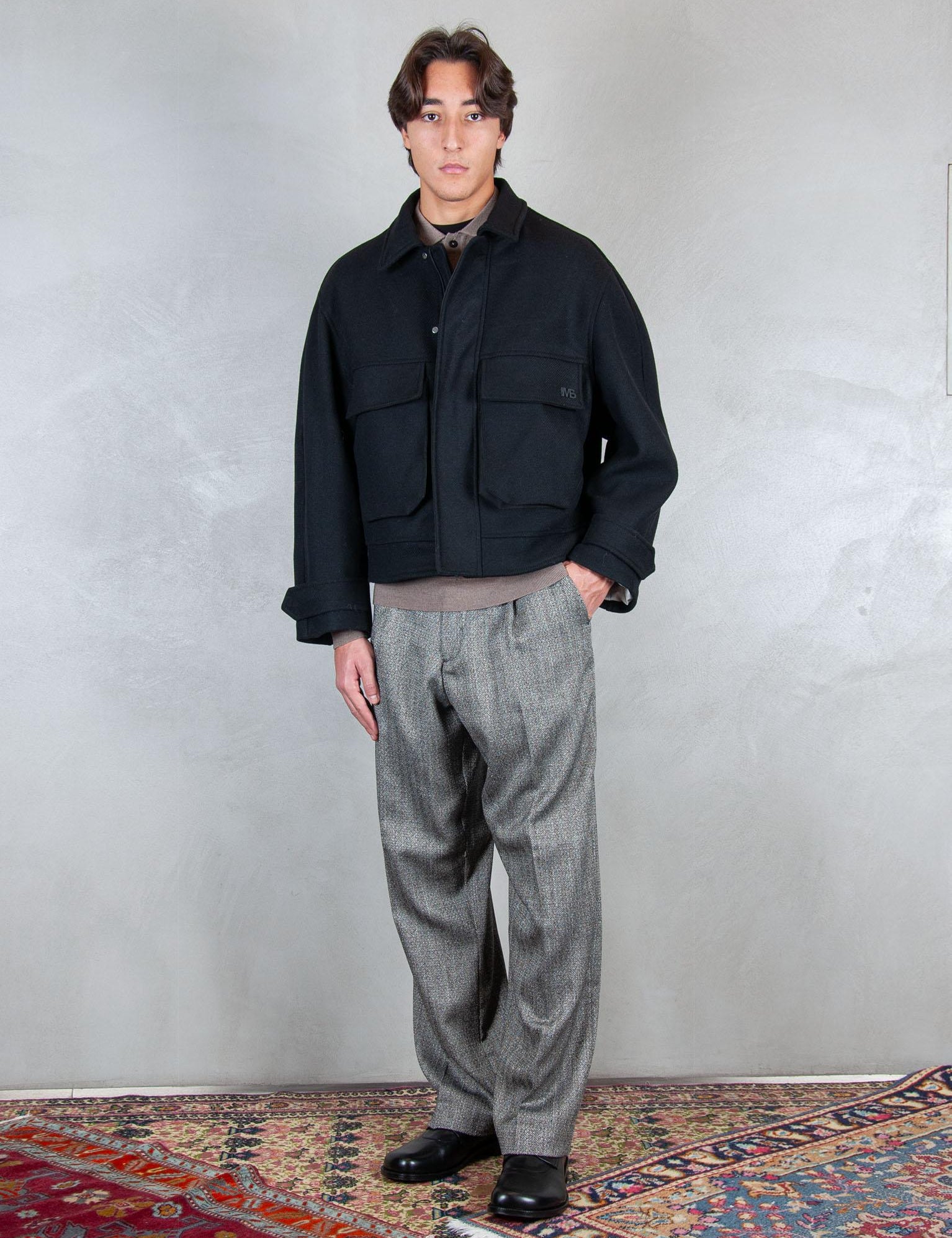 Overshirt GIU3566 NERO I'm Brain 